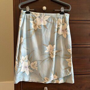 The Tommy Bahama Printed Silk Wrap Skirt